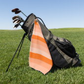 Farbtöne von Orange Streifen Golfhandtuch (Gras)