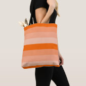 Farbtöne von Orange Streifen Tasche (Von Nahem)