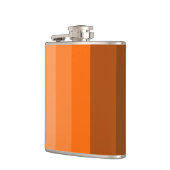 Farbtöne von Orange Vinyl Wrapped Flask Flachmann (Links)