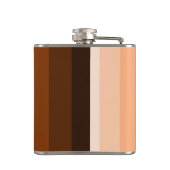 Farbtöne von Orange Vinyl Wrapped Flask Flachmann (Rückseite)