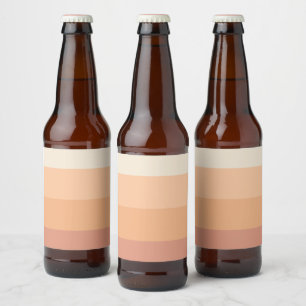 Farbtöne von Peach Gradient Bierflaschenetikett