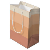 Farbtöne von Peach Gradient Mittlere Geschenktüte (Rückseite Schrägansicht)