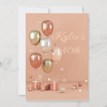 Farbtöne von rosa Balloons 40.