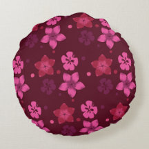 Farbtöne von rosa hawaiianischem Kissen mit Druckk