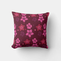 Farbtöne von rosa hawaiianischem Kissen mit Druckk