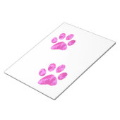 Farbtöne von rosa Paws Notizblock (angewinkelt)