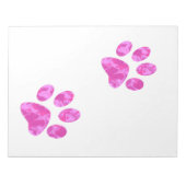 Farbtöne von rosa Paws Notizblock (Vorderseite)