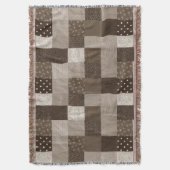 Farbtöne von Vintagen Patchwork-Stoffquadraten Decke (Vorderseite Vertikal)