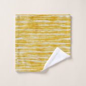 Farbtöne von weißem und gelbgestrichenem Muster Badhandtuch Set (Waschlappen)
