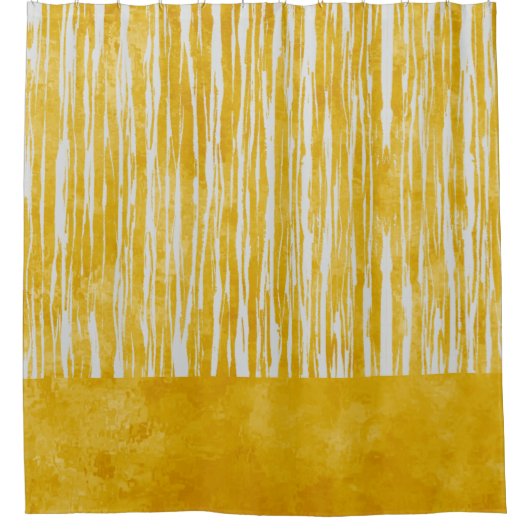 Farbtöne von weißem und gelbgestrichenem Muster Duschvorhang (Vorderseite)