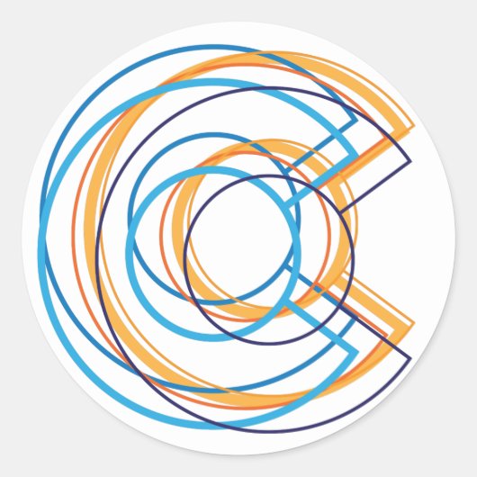 Farbtonverschwommenheit Runder Aufkleber (Vorderseite)