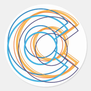 Farbtonverschwommenheit Runder Aufkleber