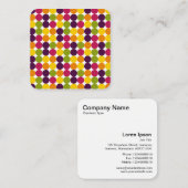 Farbtopfmuster 03 quadratische visitenkarte (Vorne/Hinten)