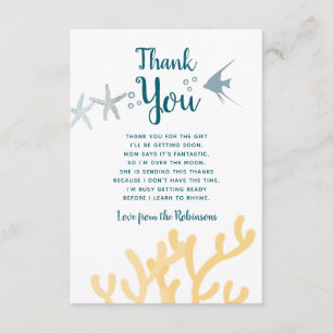 Farbtrend Under the Sea Baby Shower Danke