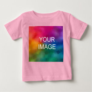 Farbtrendfarbene Vorlage Hinzufügen eines Fotos Baby T-shirt