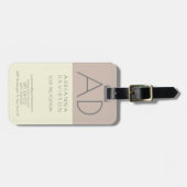 Farbtrendy für vertikale Monogramme Minimalistisch Gepäckanhänger (Vorderseite horizontal)