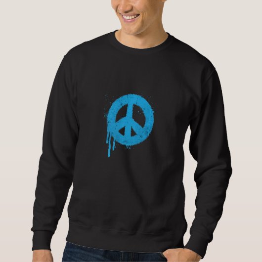 Farbtropfen Retro-Friedenszeichen Farbe-Spritzer G Sweatshirt (Vorderseite)