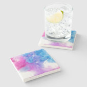 Farbtücher Steinuntersetzer (Seitenansicht)