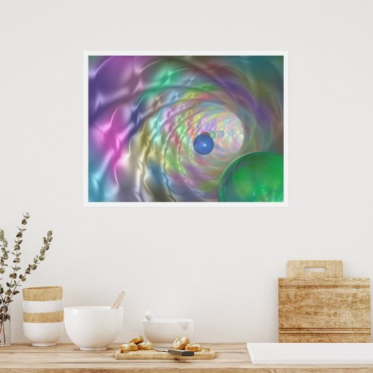 Farbtunnel Poster (Küche)