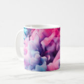 Farbtupfer. Abstrakte Hintergrundabstrakte, malen Kaffeetasse (Vorderseite Links)