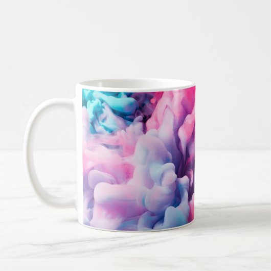 Farbtupfer. Abstrakte Hintergrundabstrakte, malen Kaffeetasse (Links)