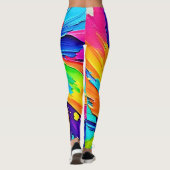 Farbtupfer: Abstrakte Kunst Leggings (Rückseite)