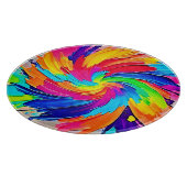 Farbtupfer: Abstrakte Kunst Schneidebrett (Ecke)