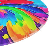 Farbtupfer: Abstrakte Kunst Schneidebrett (Ecke)