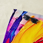 Farbtupfer: Abstrakte Kunst Strandtuch (Beispiel)