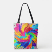 Farbtupfer: Abstrakte Kunst Tasche (Rückseite)