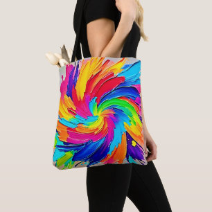 Farbtupfer: Abstrakte Kunst Tasche