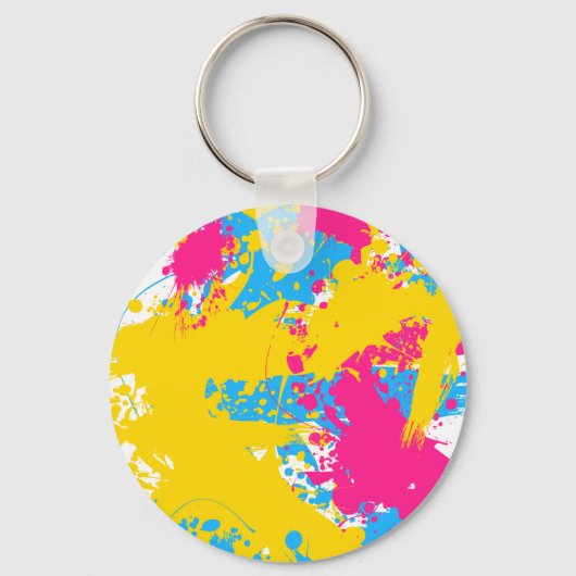 Farbtupfer | Pansexual Pride Schlüsselanhänger (Vorderseite)