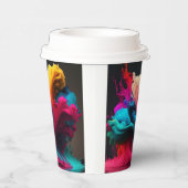 Farbtupfer Pappbecher (Rechts)