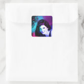 Farbtupfer Quadratischer Aufkleber (Tasche)