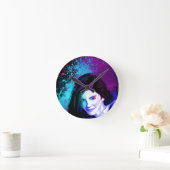 Farbtupfer Runde Wanduhr (Zuhause)