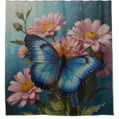 Farbtupfer: Schmetterling-Bliss-Bad Duschvorhang (Vorderseite)