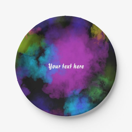 Farbtupfer Schön Schönheit Chic Glamour Party Pappteller (Vorderseite)