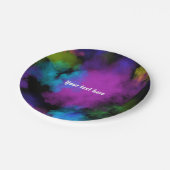 Farbtupfer Schön Schönheit Chic Glamour Party Pappteller (Schrägansicht)