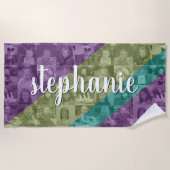 Farbüberlagerung von Funky-Fotos - Collage Bis zu  Strandtuch (Vorderseite)