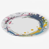 Farbüberschlag Pappteller (Schrägansicht)