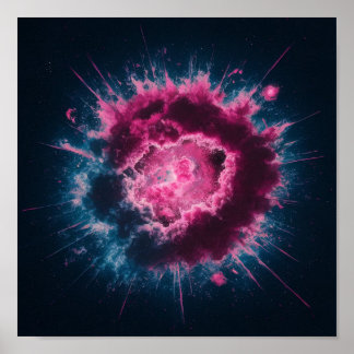 Farbüberschlag Poster