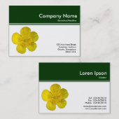 Farbüberschrift III - Buttercup - Dunkelgrün Visitenkarte (Vorne/Hinten)