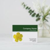 Farbüberschrift III - Buttercup - Dunkelgrün Visitenkarte (Stehend Vorderseite)