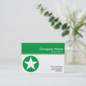 Farbüberschrift III - Grün - Sterne Visitenkarte (Stehend Vorderseite)