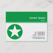 Farbüberschrift III - Grün - Sterne Visitenkarte (Rückseite)