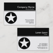 Farbüberschrift III - Schwarz - Sterne Visitenkarte (Vorne/Hinten)