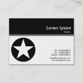 Farbüberschrift III - Schwarz - Sterne Visitenkarte (Rückseite)