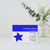 Farbüberschrift III v2 - Blau - Drehstern Visitenkarte (Stehend Vorderseite)