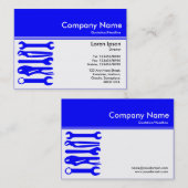 Farbüberschrift III v2 - Blau - Tools Visitenkarte (Vorne/Hinten)