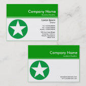 Farbüberschrift III v2 - Grün 009900 - Star Visitenkarte (Vorne/Hinten)